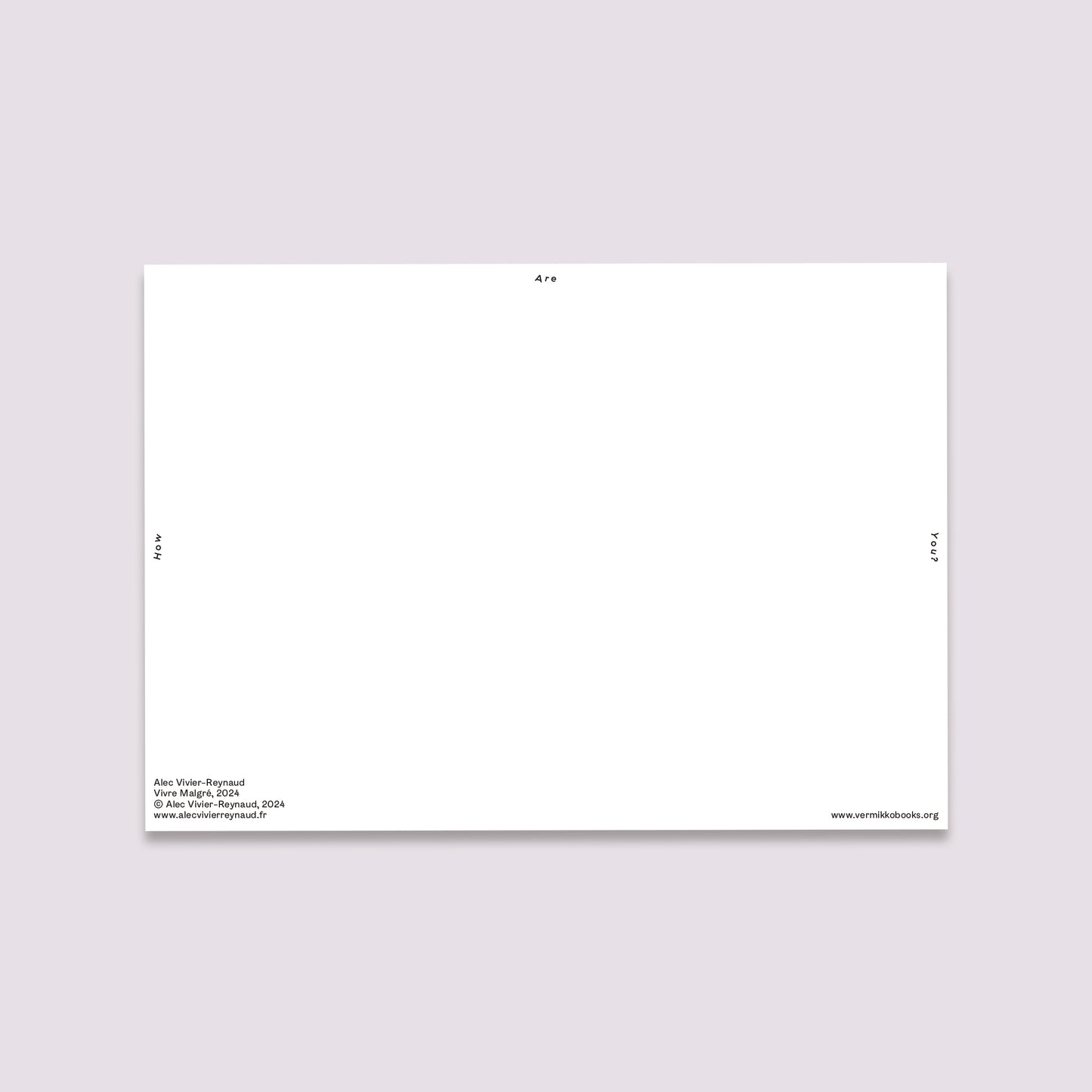 (Postal Card) Vivre Malgré