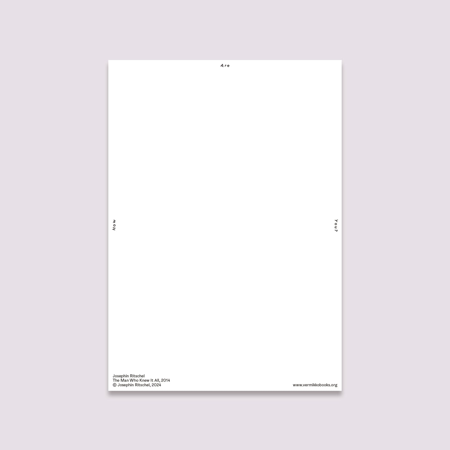 (Postal Card) The Man Who Knew It All