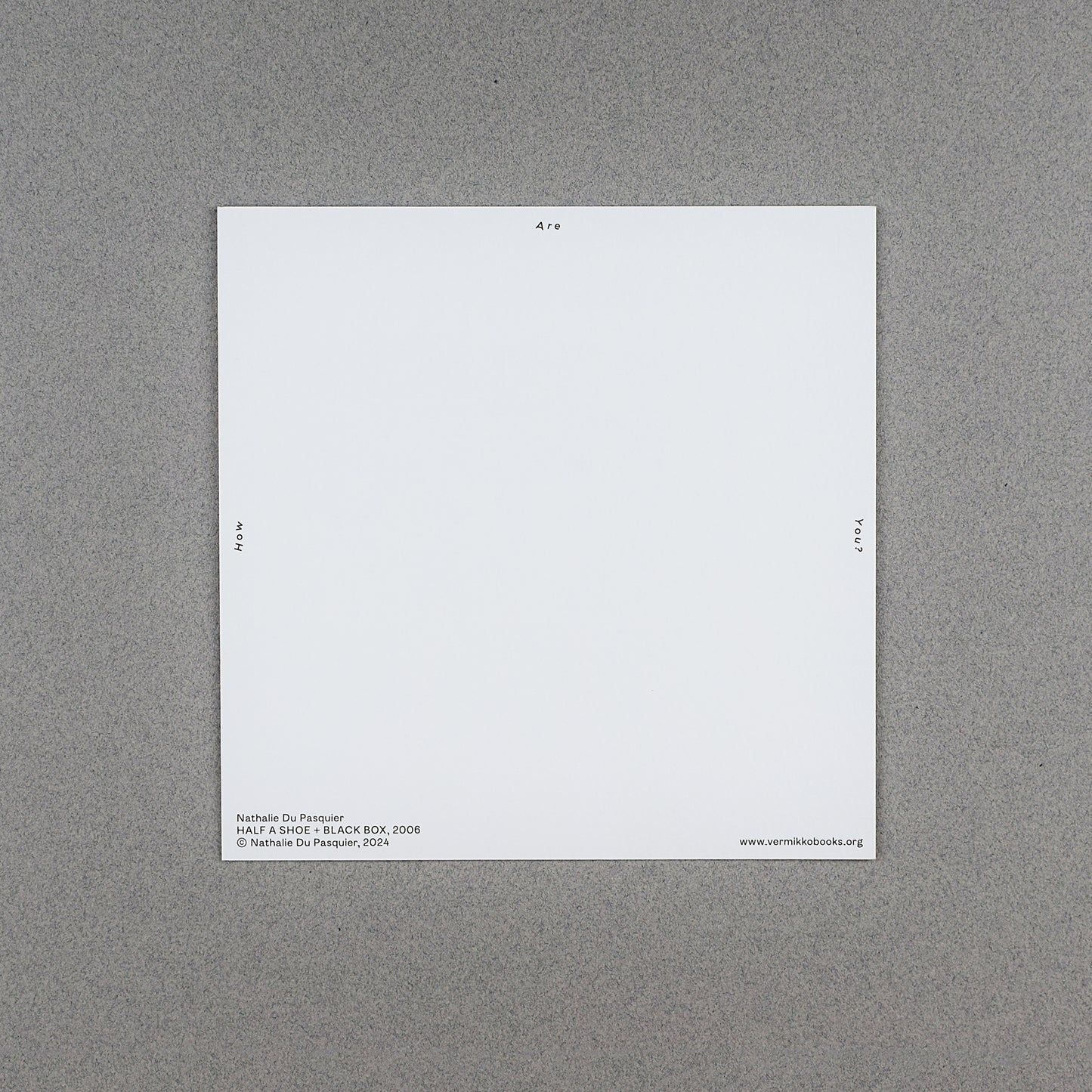 (Postal Card) HALF A SHOE + BLACK BOX