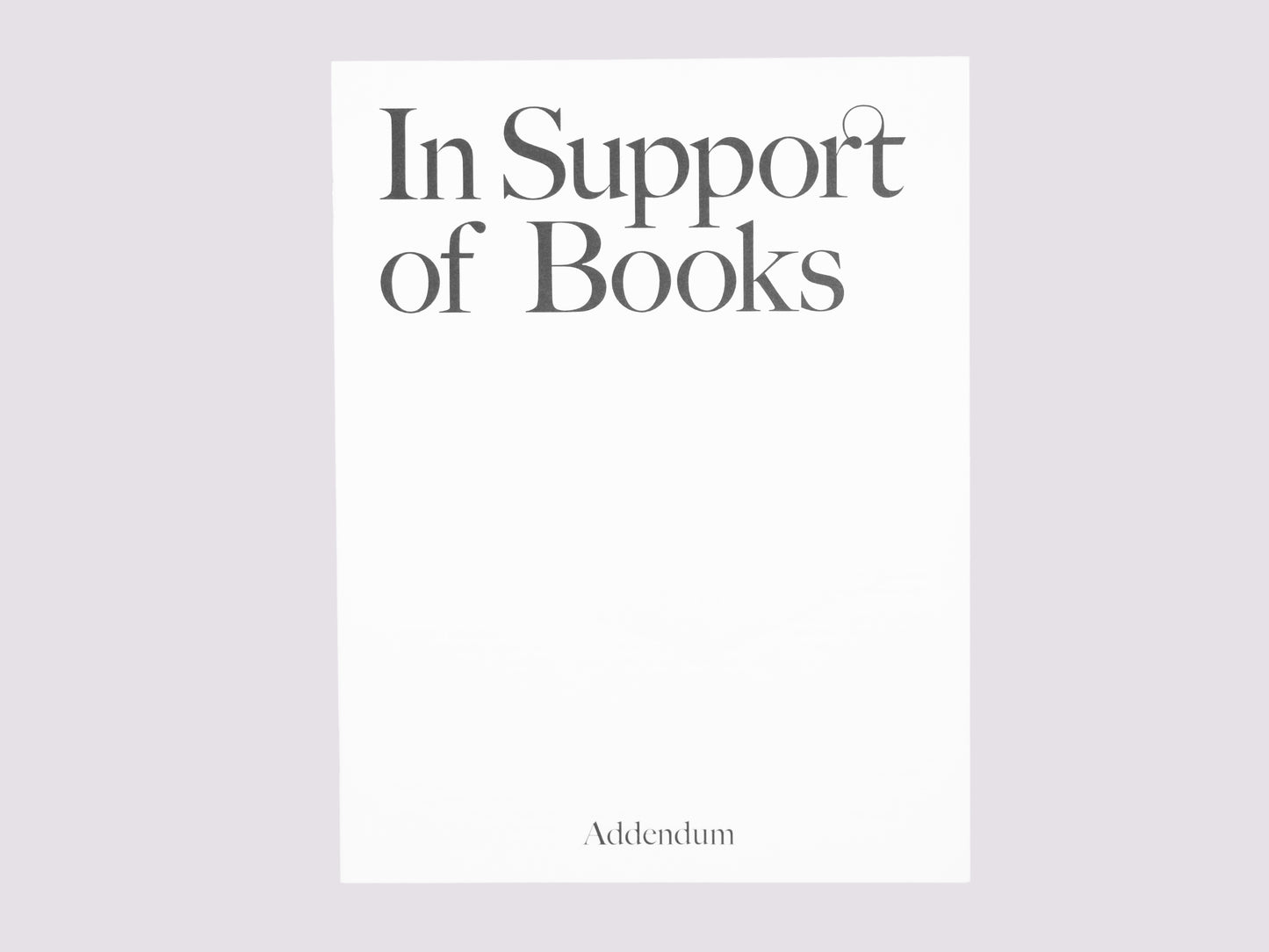 In Support of Books/Norma published by Norma