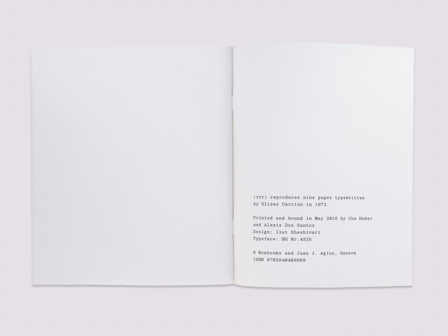 RRR/Ulises Carrión published by Boa Books
