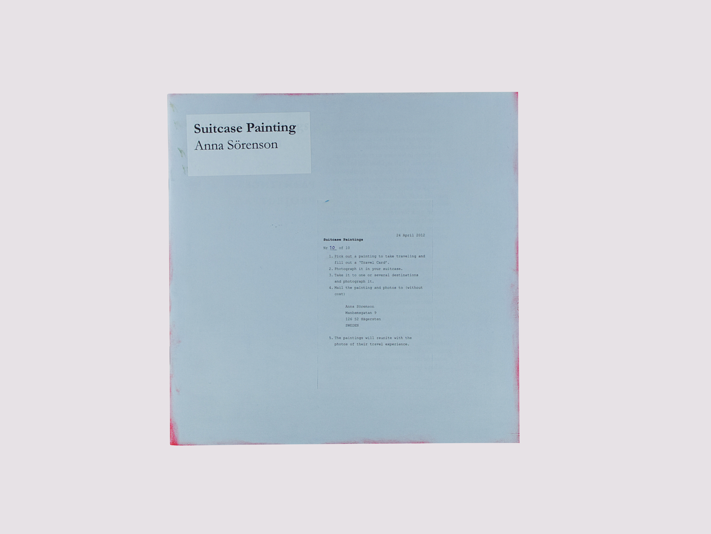 Suitcase Paintings/Anna Aörenson published by self