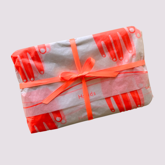 (2024 Gift Wrapping) Ribbon Neon Orange 1m / ネオンオレンジリボン 1m