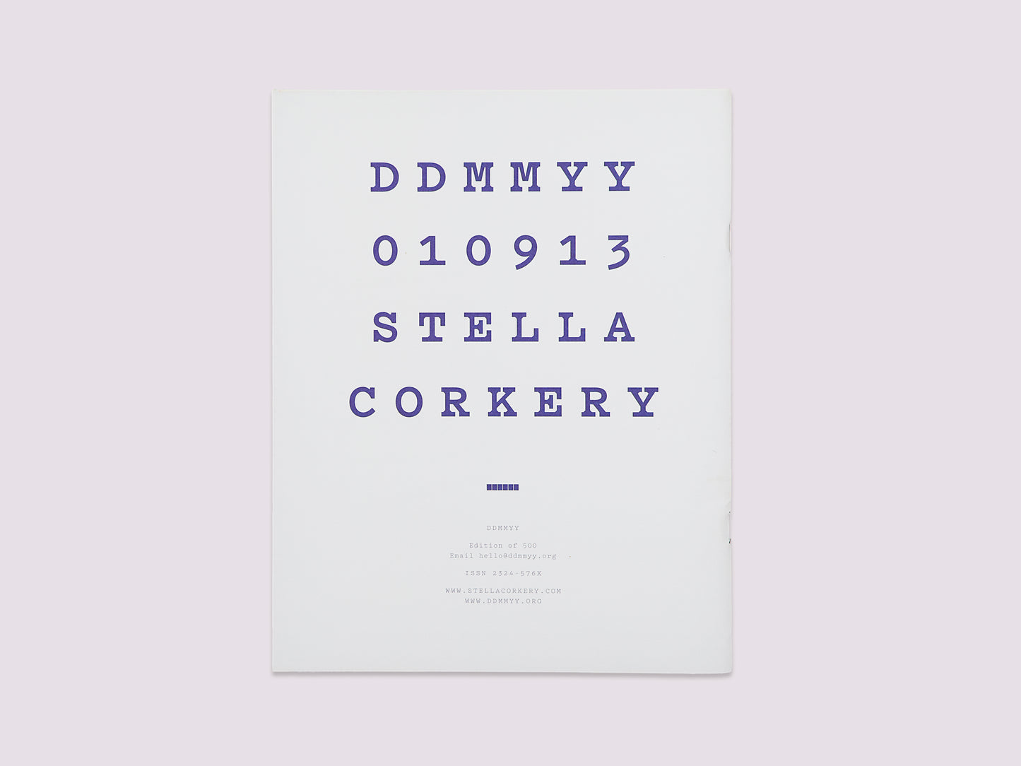 DDMMYY 010913/Stella Corkery published by DDMMYY