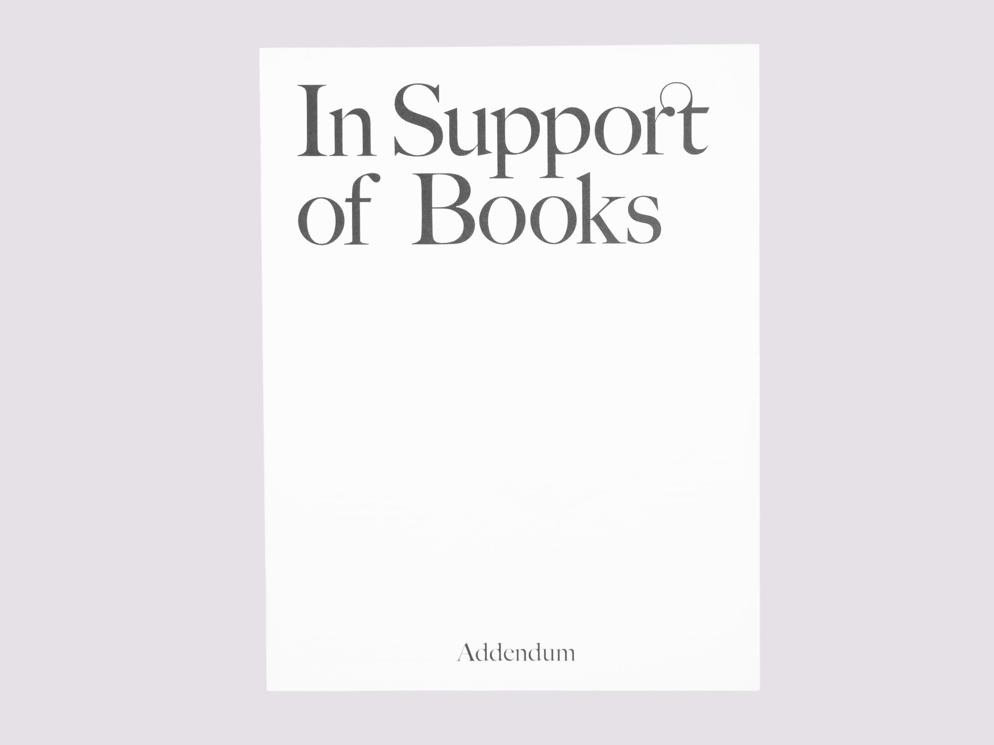 In Support of Books/Norma published by Norma