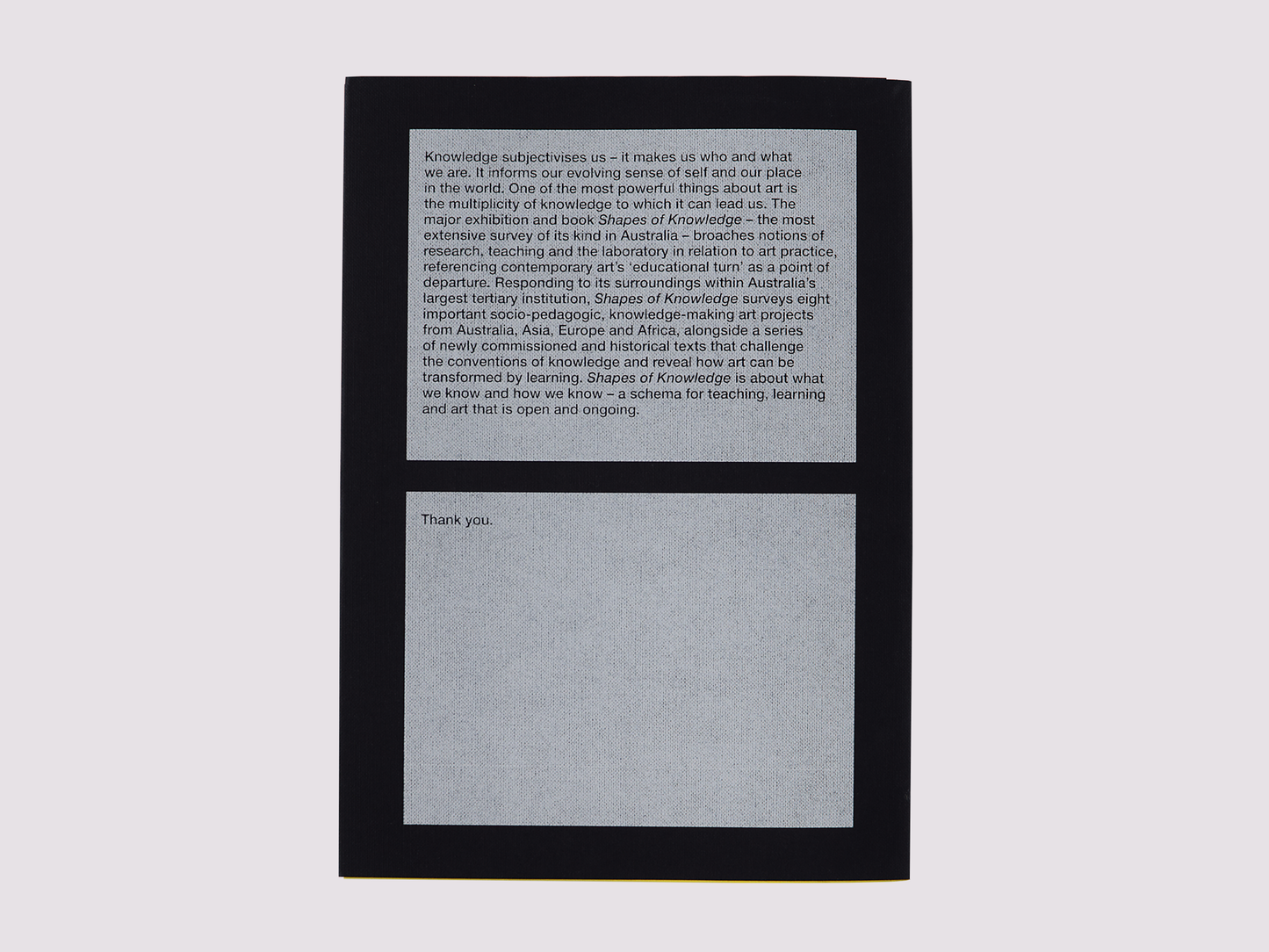 Shapes of Knowledge/Hannah Mathews published by Perimeter Editions